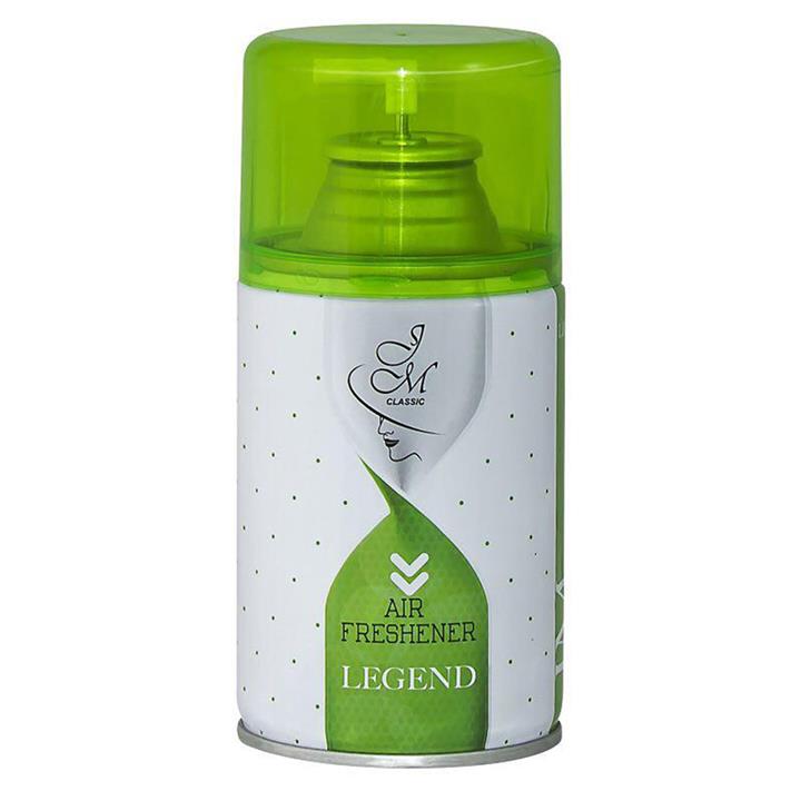 یدک اسپری خوشبوکننده خودکار جی ام مدل Legend حجم 300 میلی لیتر JM Legend 300ml Automatic Air Freshener Refill Spray